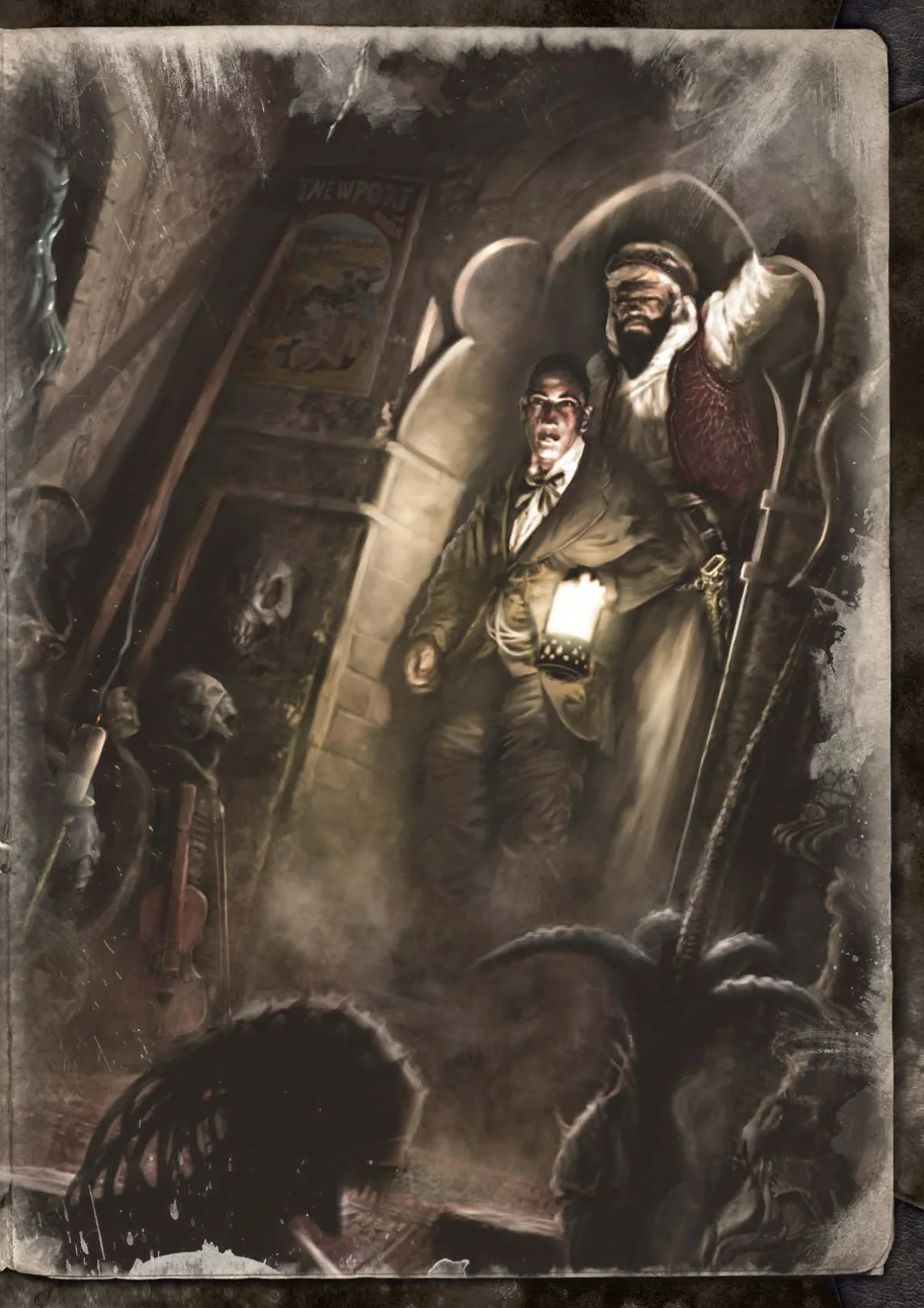 Ilustracja z podręcznika Zew Cthulhu (Badacza)
